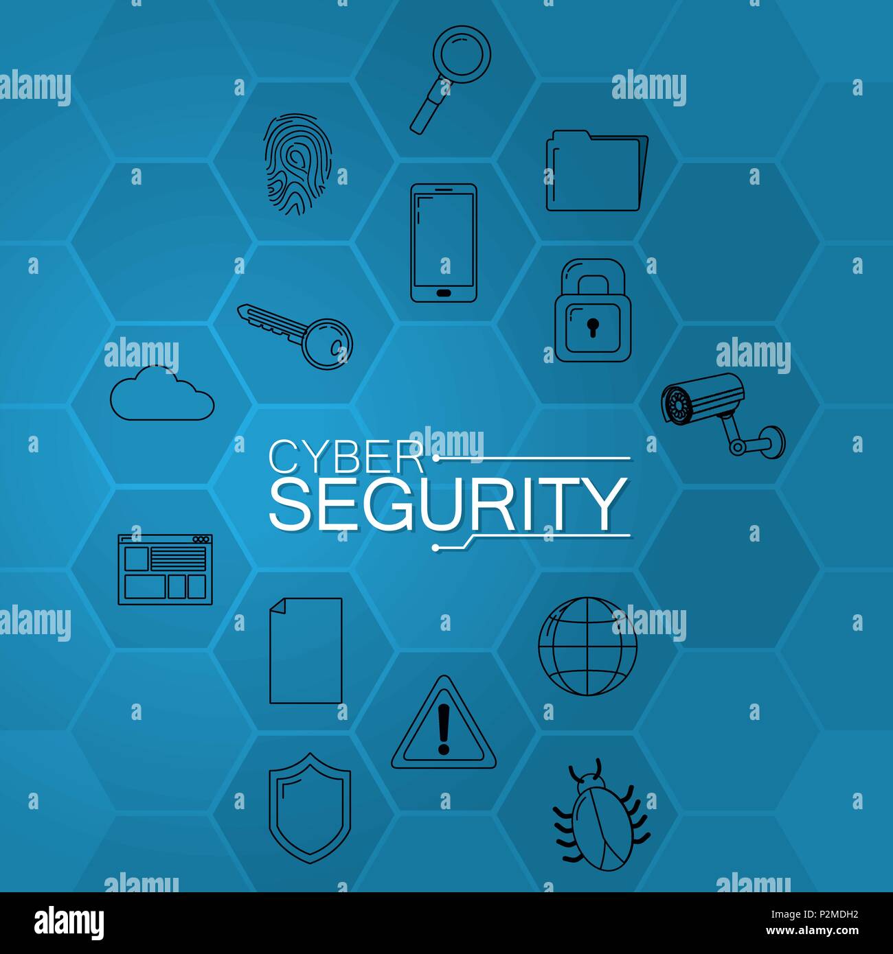 Cyber security concept Stock Vector Image & Art - Alamy