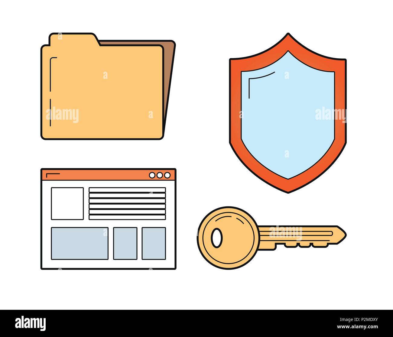 Cyber security icons Stock Vector Image & Art - Alamy