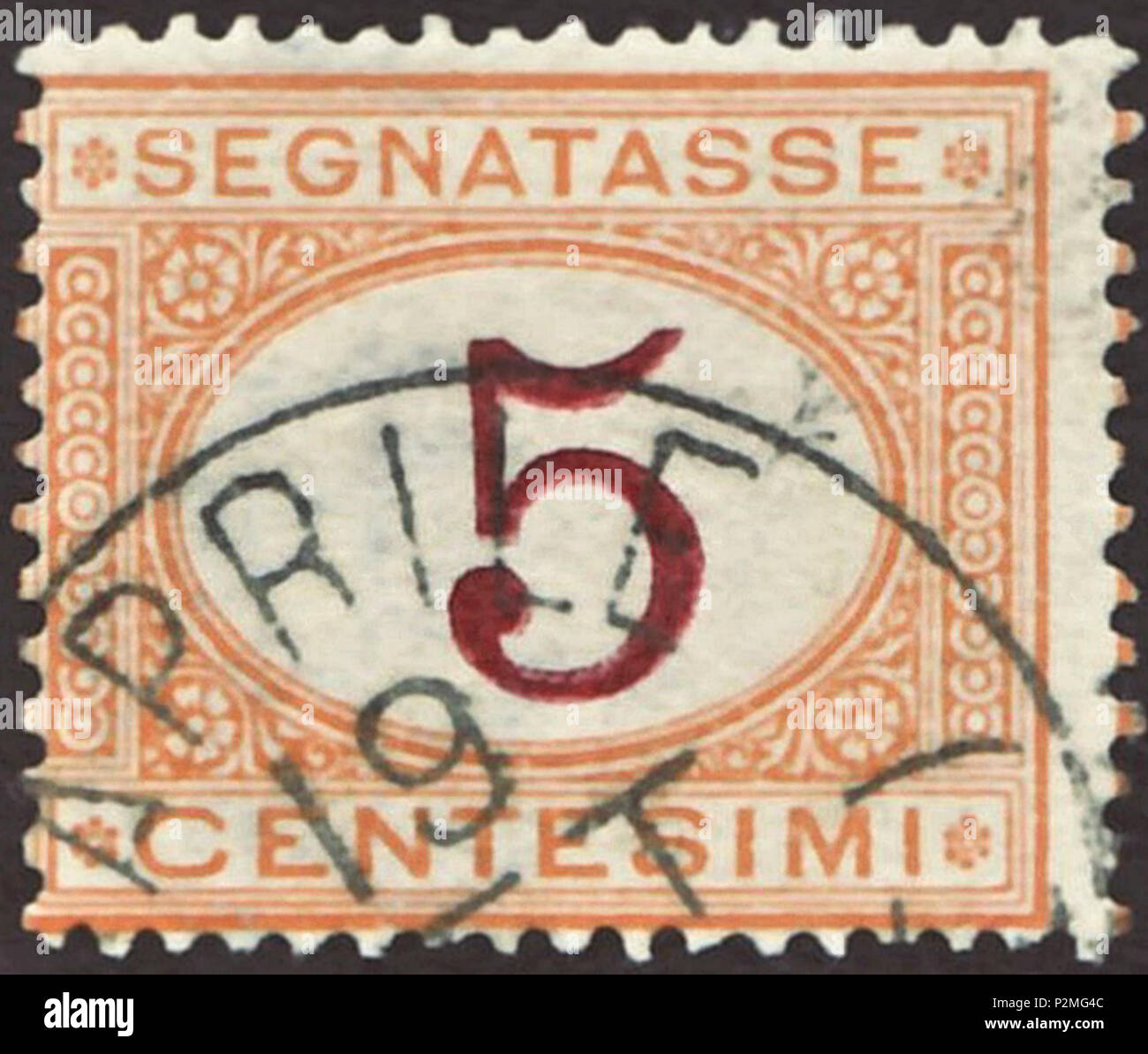 Stamp of the Kingdom of Italy; 1890; postage due stamp ...