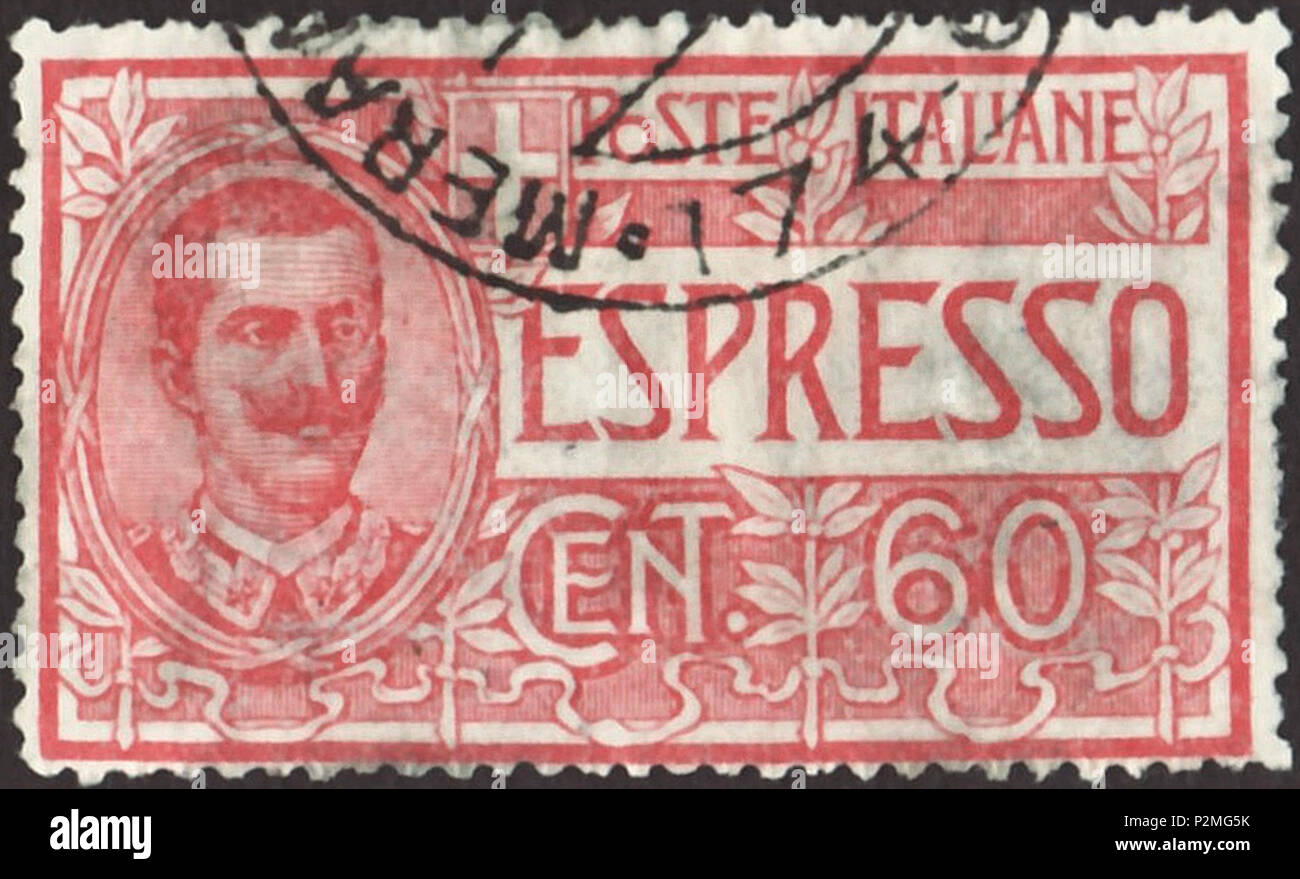 . Stamp of the Kingdom of Italy; 1922; express stamp of the issue from ...