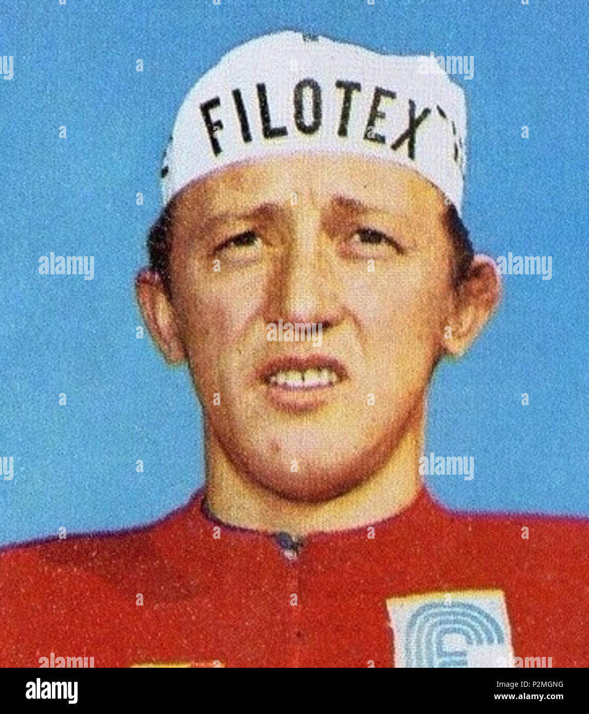 . CAMPIONI dello SPORT 1973/74-Figurina n.171- FUCHS -CICLISMO-Rec . 1973 or earlier. Unknown 44 Josef Fuchs (cyclist) (cropped) Stock Photo