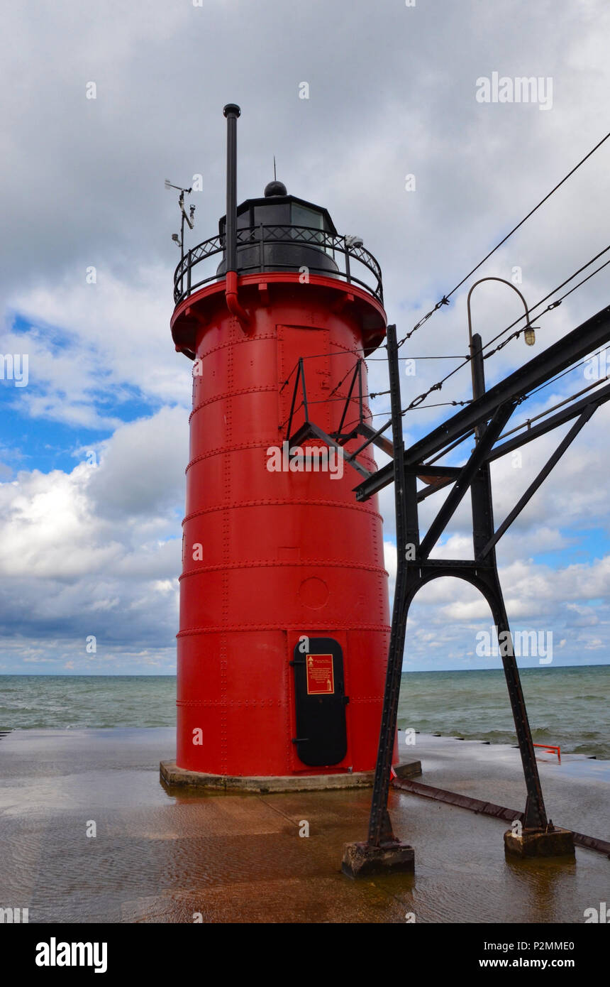 SOUTH HAVEN, MI / USA AUGUST 12, 2017 The South Haven lighthouse in