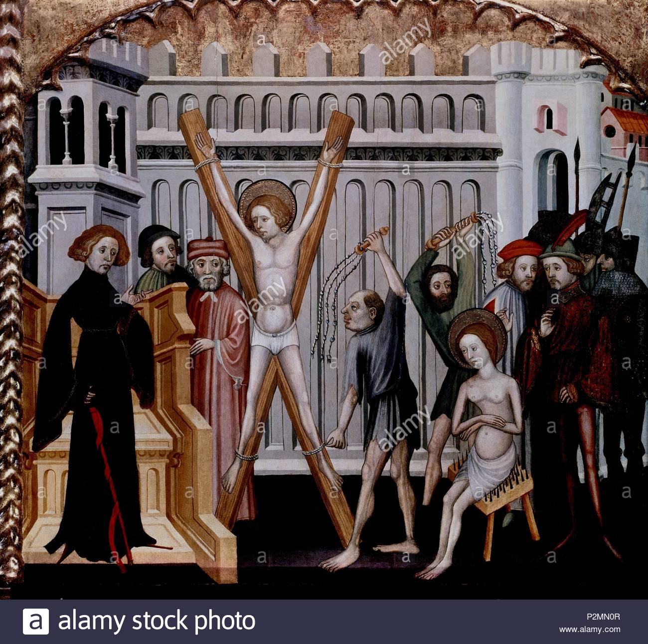 'Saint Acisclus and Saint Victoria', Spanish Gothic. Author: Jaume Cabrera (fl. 1349-1432). Location: PRIVATE COLLECTION, BARCELONA, SPAIN.
