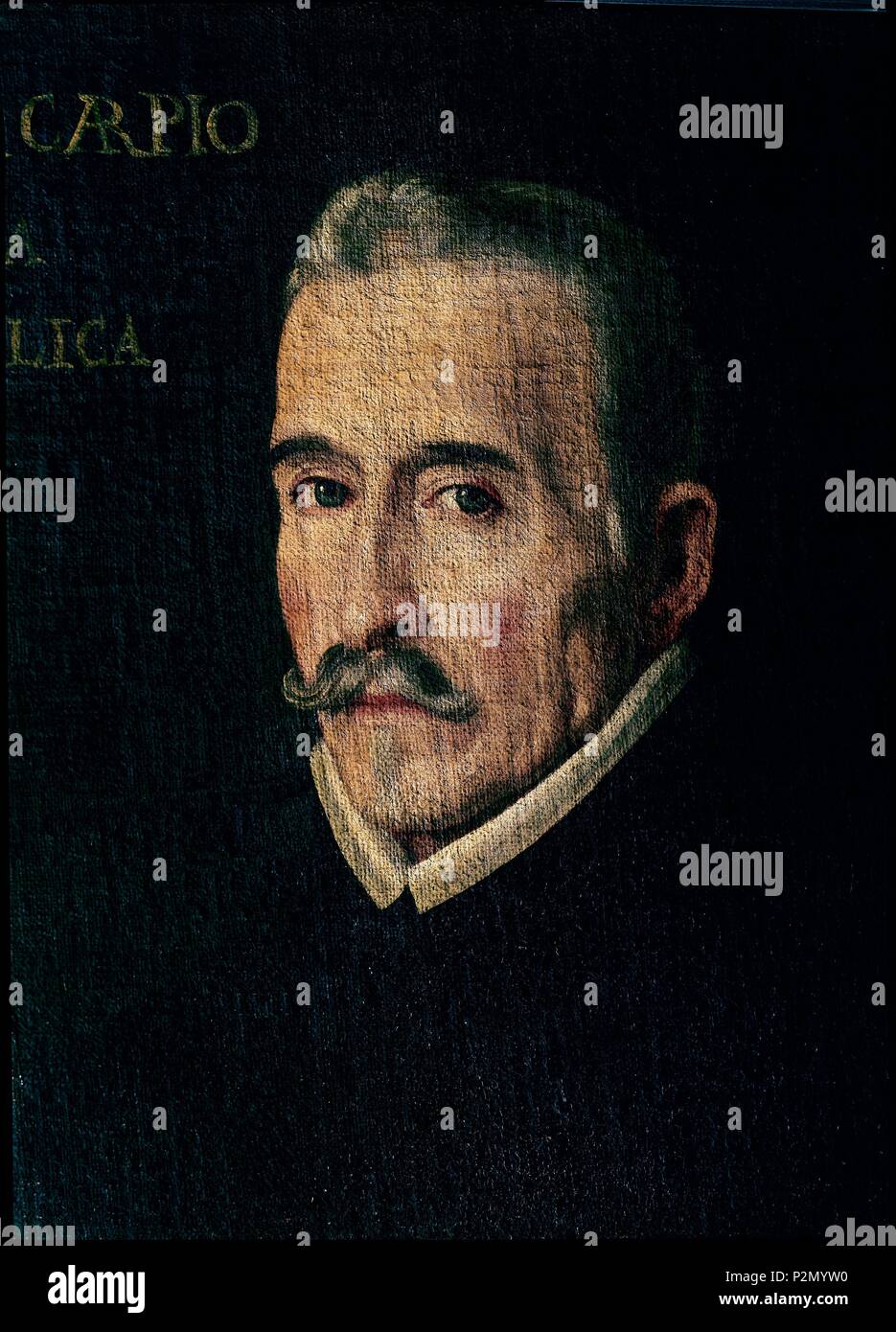 LOPE FELIX DE VEGA Y CARPIO (1562-1635) - DETALLE DEL  ROSTRO (CONJ Nº 4152). Location: CASA MUSEO DE LOPE DE VEGA, MADRID. Stock Photo