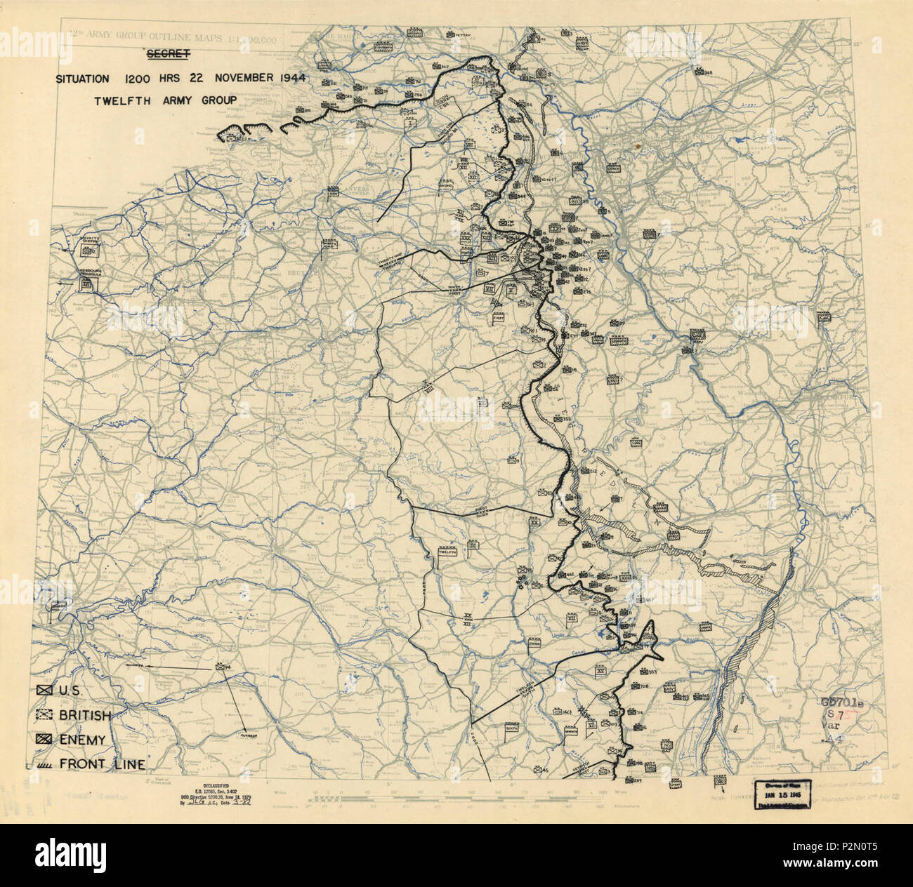 (November 22, 1944), HQ Twelfth Army Group situation map. LOC ...