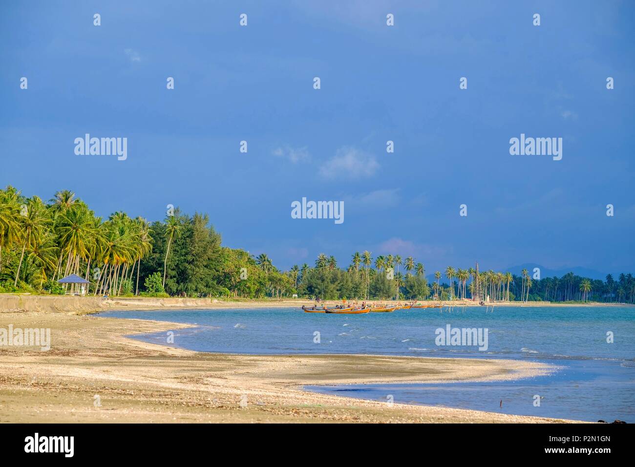 Thailand, Trang province, Ko Sukorn island, the long beach of the south