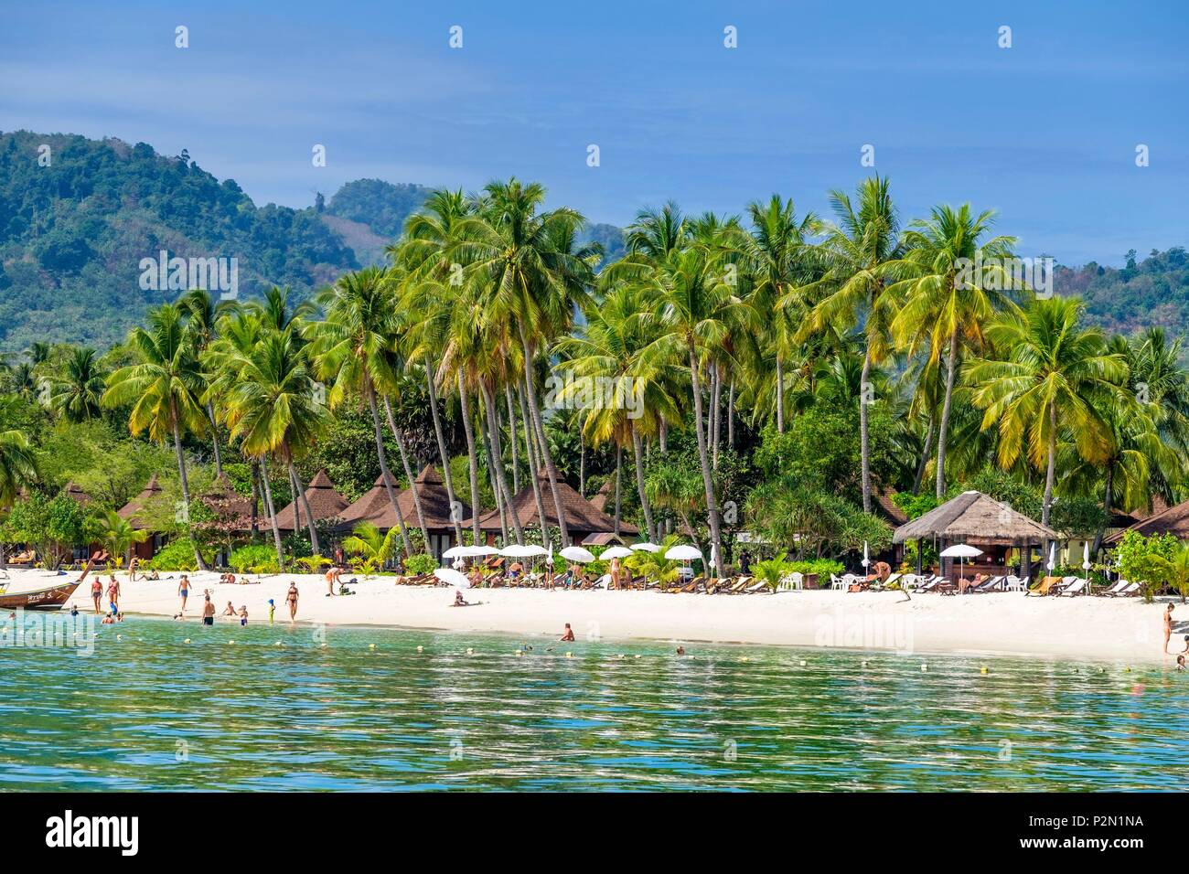 Thailand, Trang province, Ko Mook island, eastern coast, Sivalai Beach Resort Stock Photo
