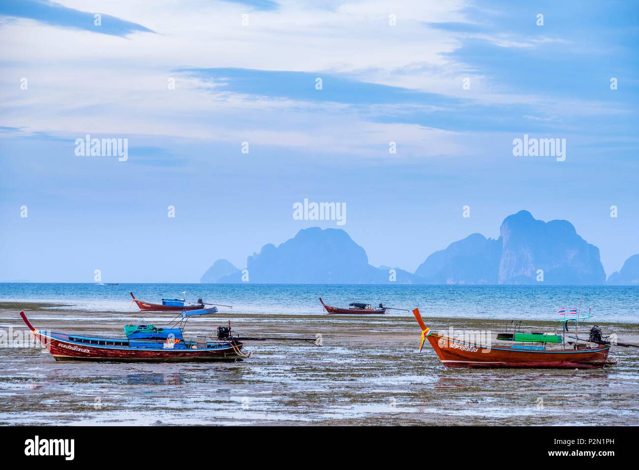 Thailand, Trang province, Ko Mook island, eastern coast, traditional