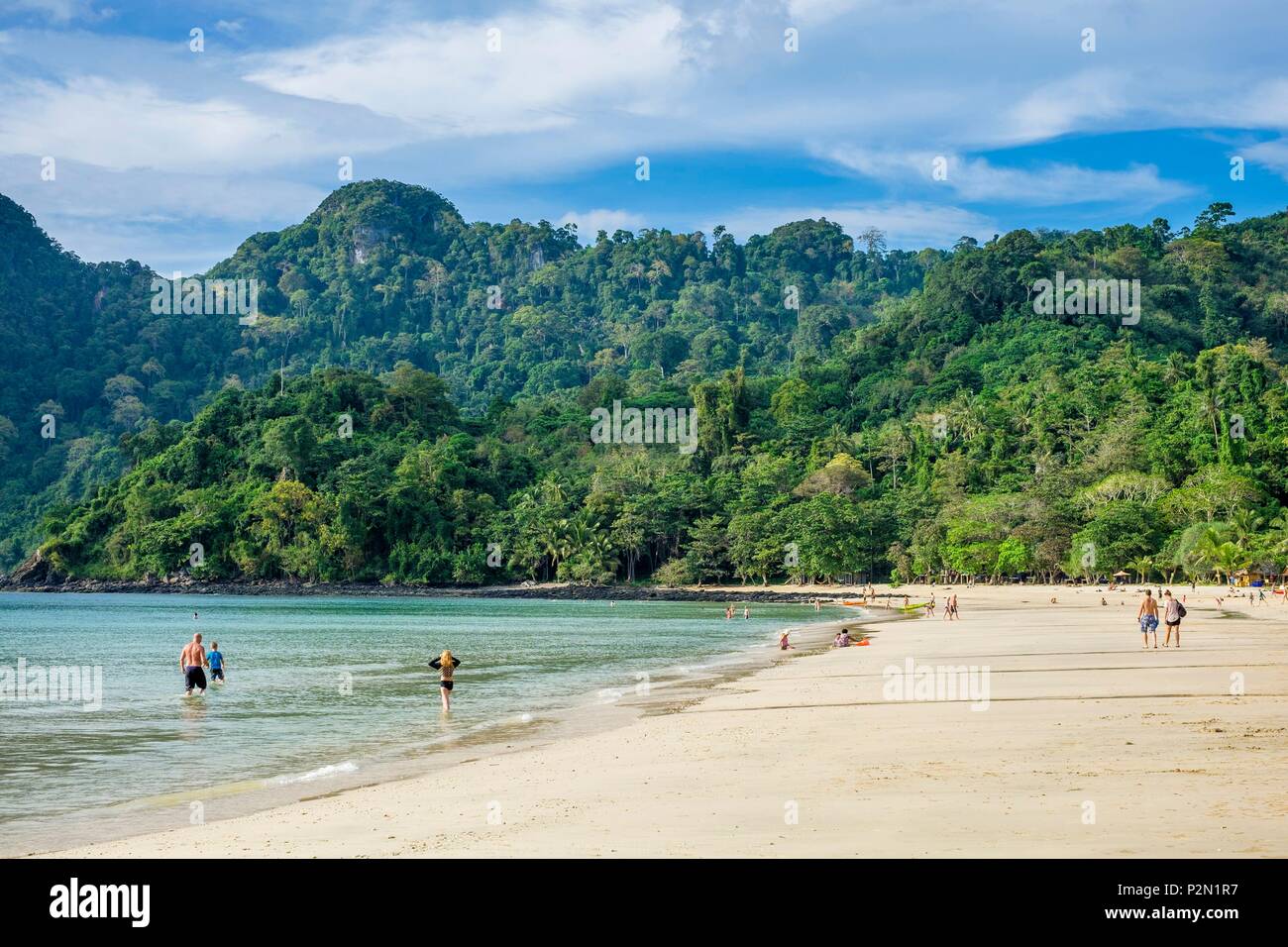 Thailand, Trang province, Ko Mook island, Charlie beach or Farang beach on the west coast Stock Photo