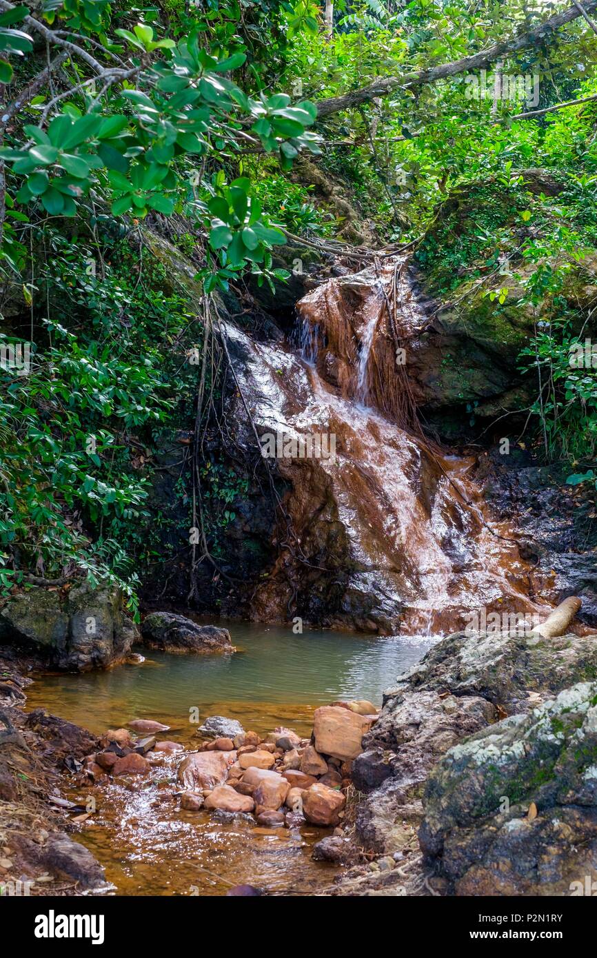 Thailand, Trang province, Ko Libong island, waterfall behind Tung Yaka beach west side of the island Stock Photo