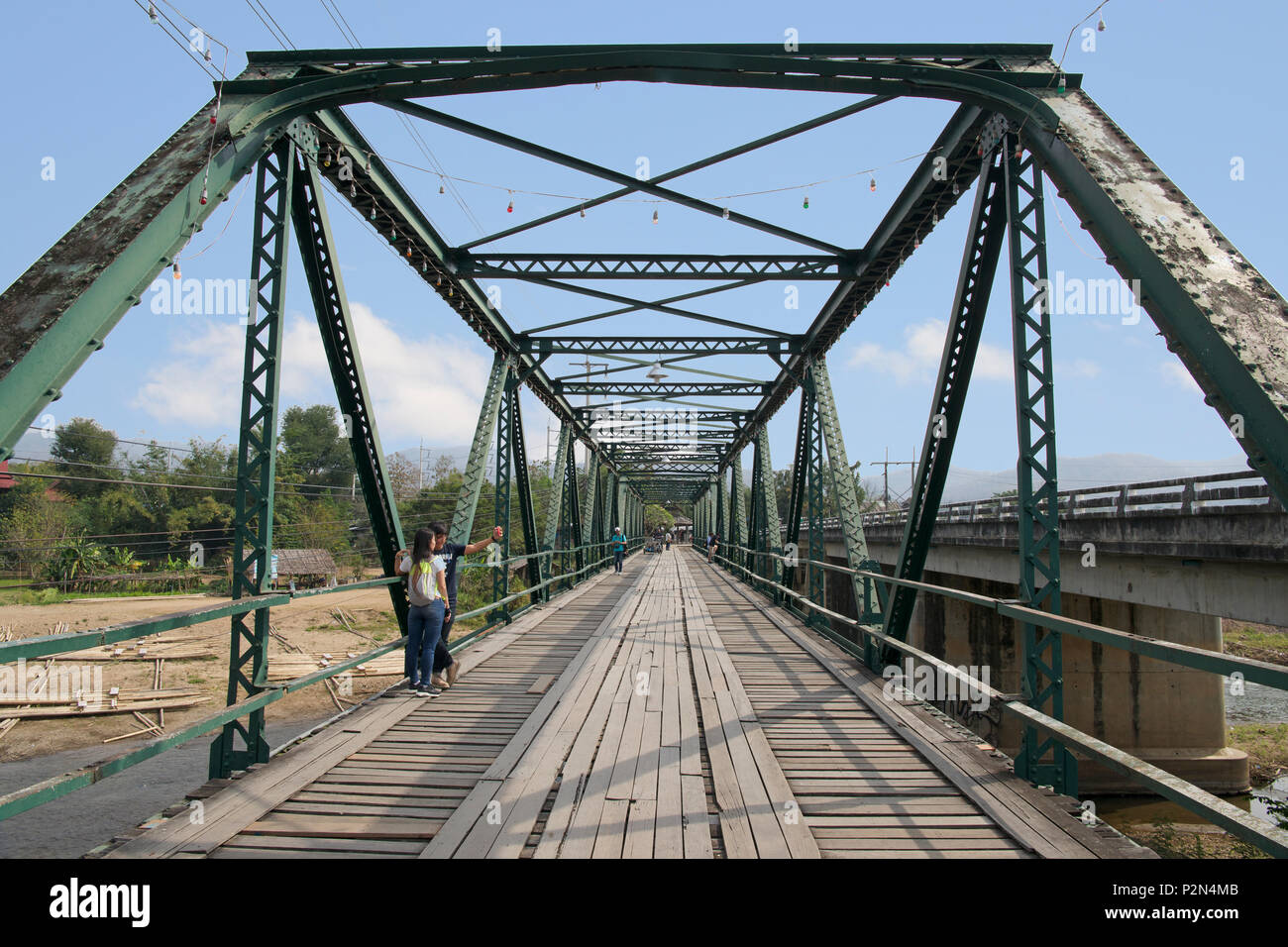 World War 2 Japanese built Memorial Bridge Pai Mae Hong Son Province Northern Thailand Stock Photo
