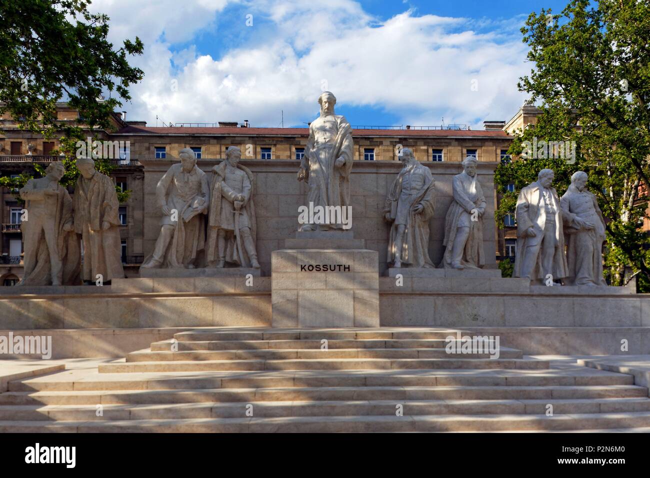 Budapest, Hungary, area classified as World Heritage, Pest, Kossuth Lajos square, the Kossuth Monument Stock Photo