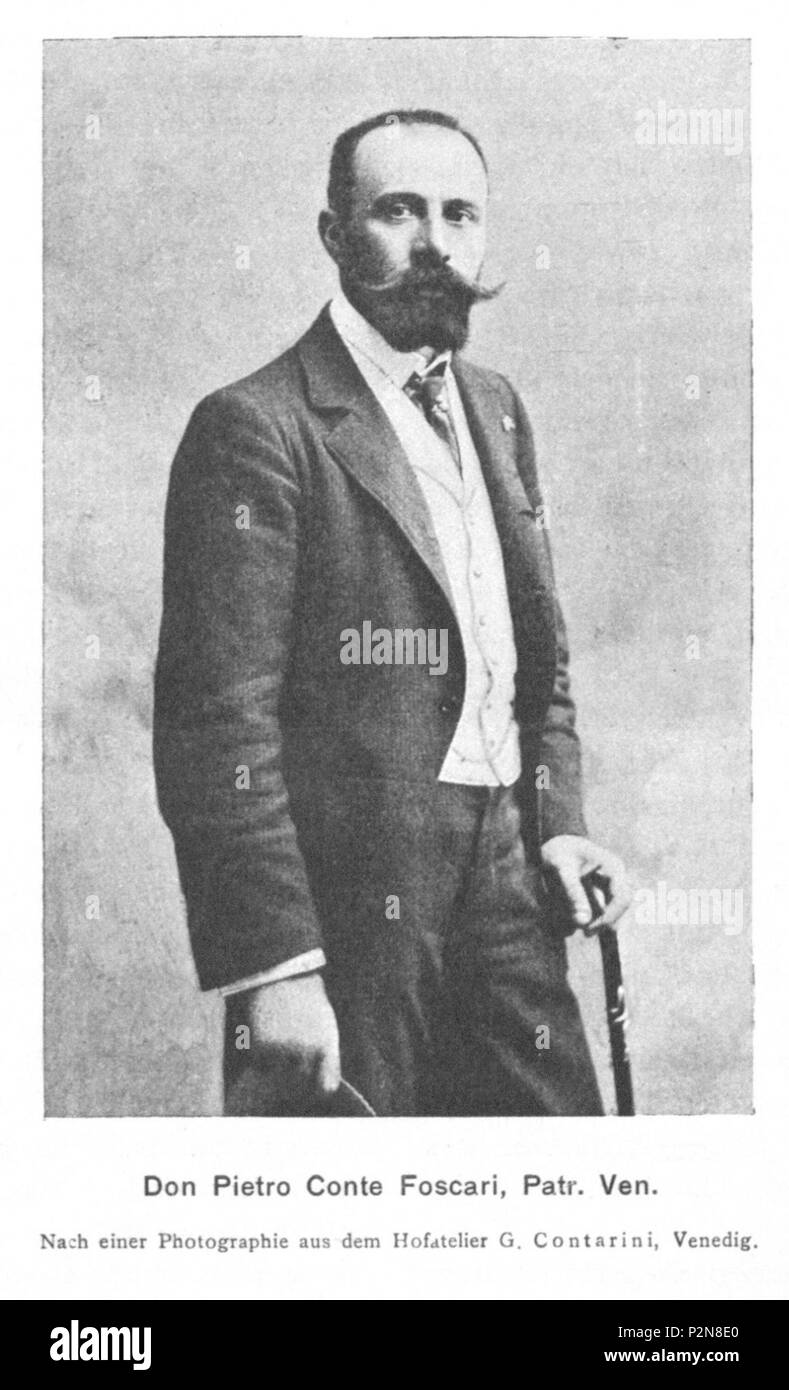 . English: Portrait of Piero Foscari (1865-1923), Italian army officer and politician. 20 September 1902. G. Contarini, Venezia 71 Piero Foscari 1902 Contarini Stock Photo