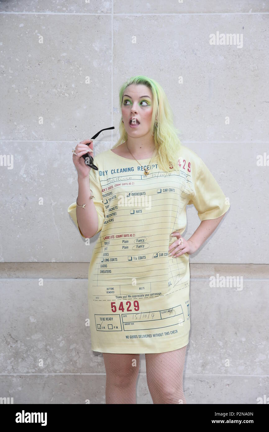 Alix Fox seen leaving BBC Radio Featuring Alix Fox Where London