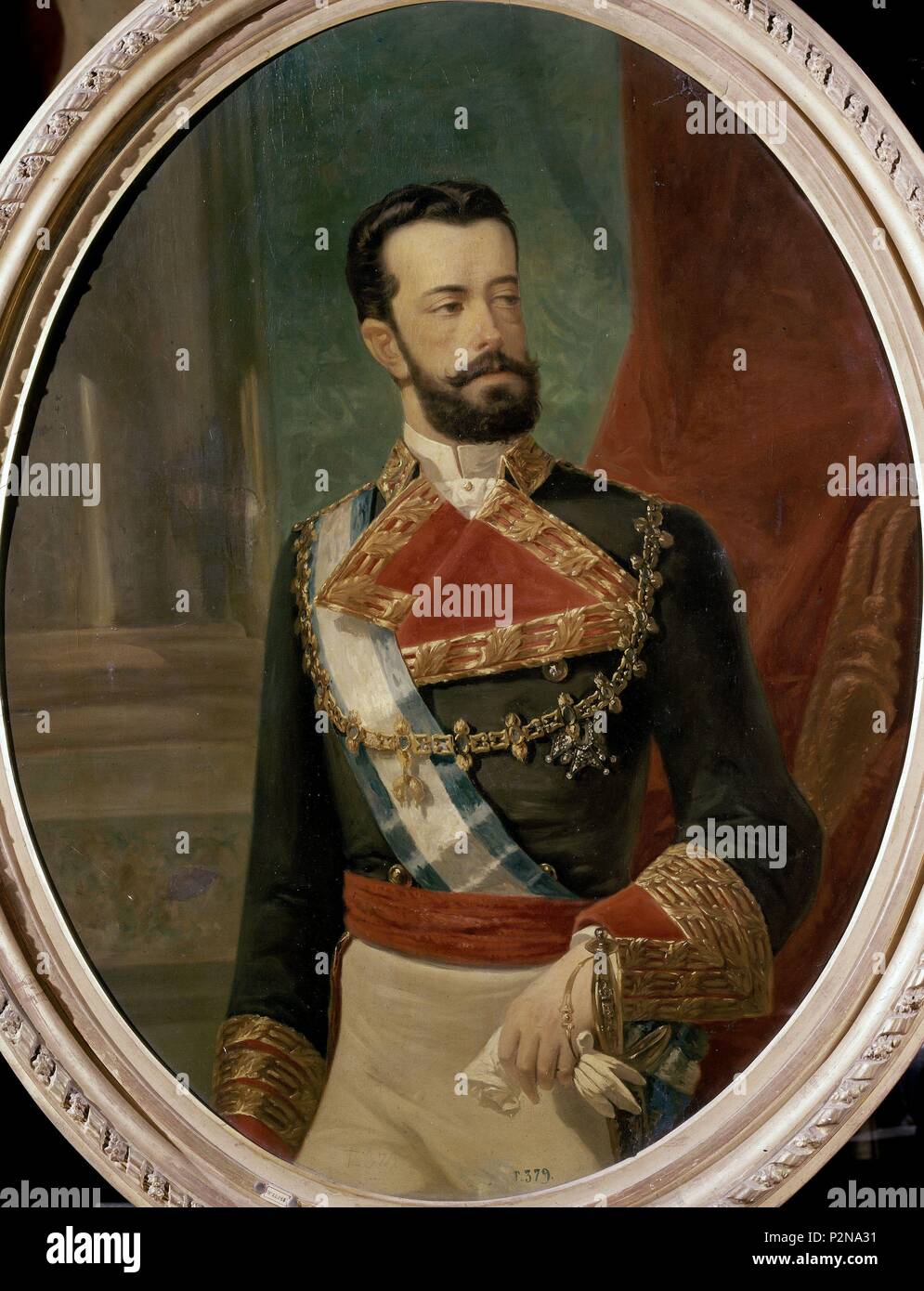 AMADEO DE SABOYA (1845-1890) - DUQUE DE AOSTA - REY DE ESPAÑA 'EL EFIMERO' (1870-73) - SIGLO XIX - PINTURA ROMANTICA. Author: Anonymous. Location: ALCAZAR / MUSEO DEL EJERCITO-COLECCIÓN, TOLEDO, SPAIN. Stock Photo