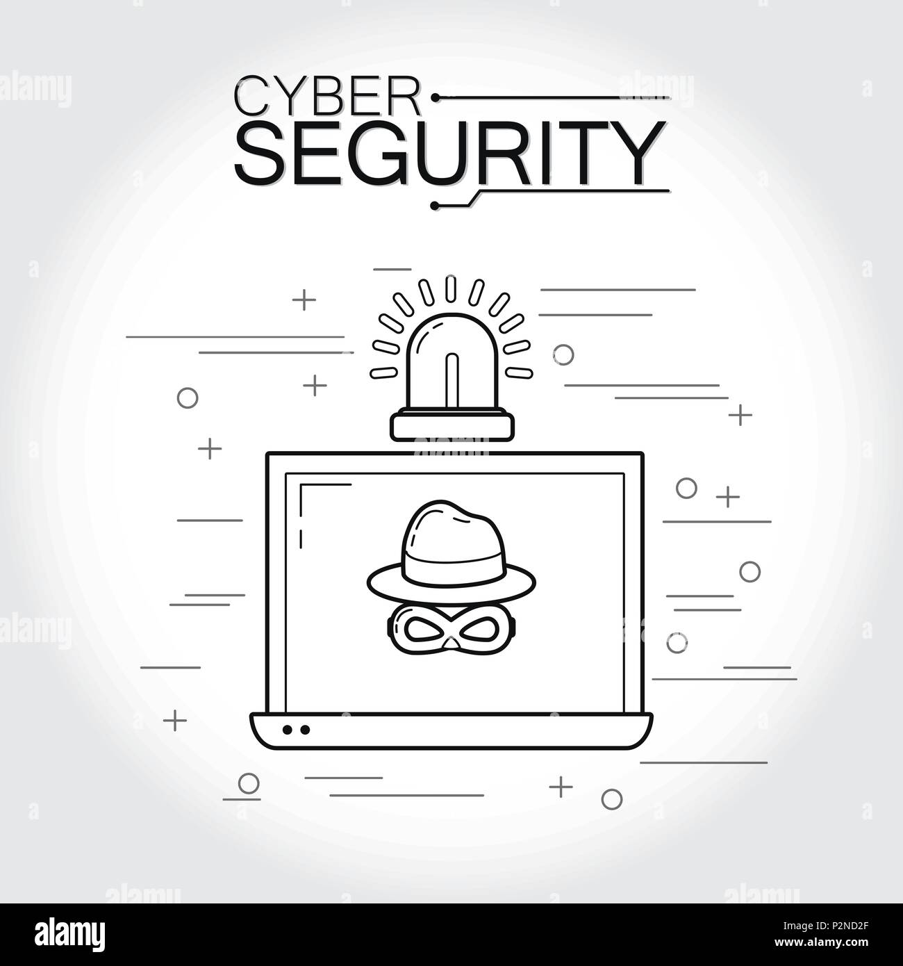 Cybersecurity concept laptop cloud Stock Vector Images - Alamy