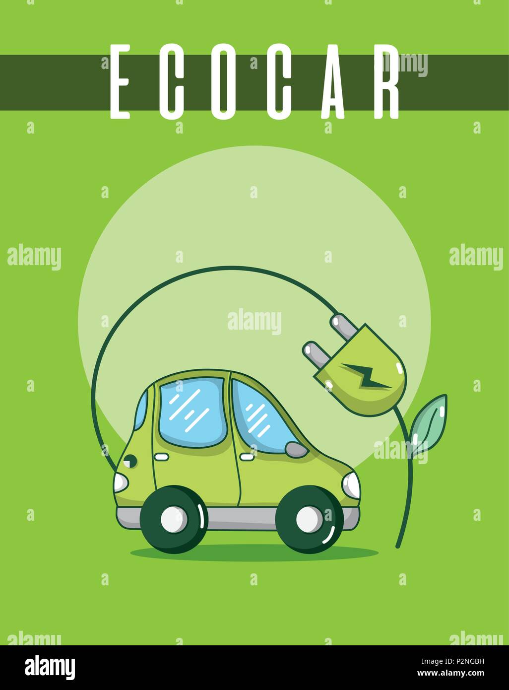 Electric ecocar vehicle Stock Vector Image & Art - Alamy