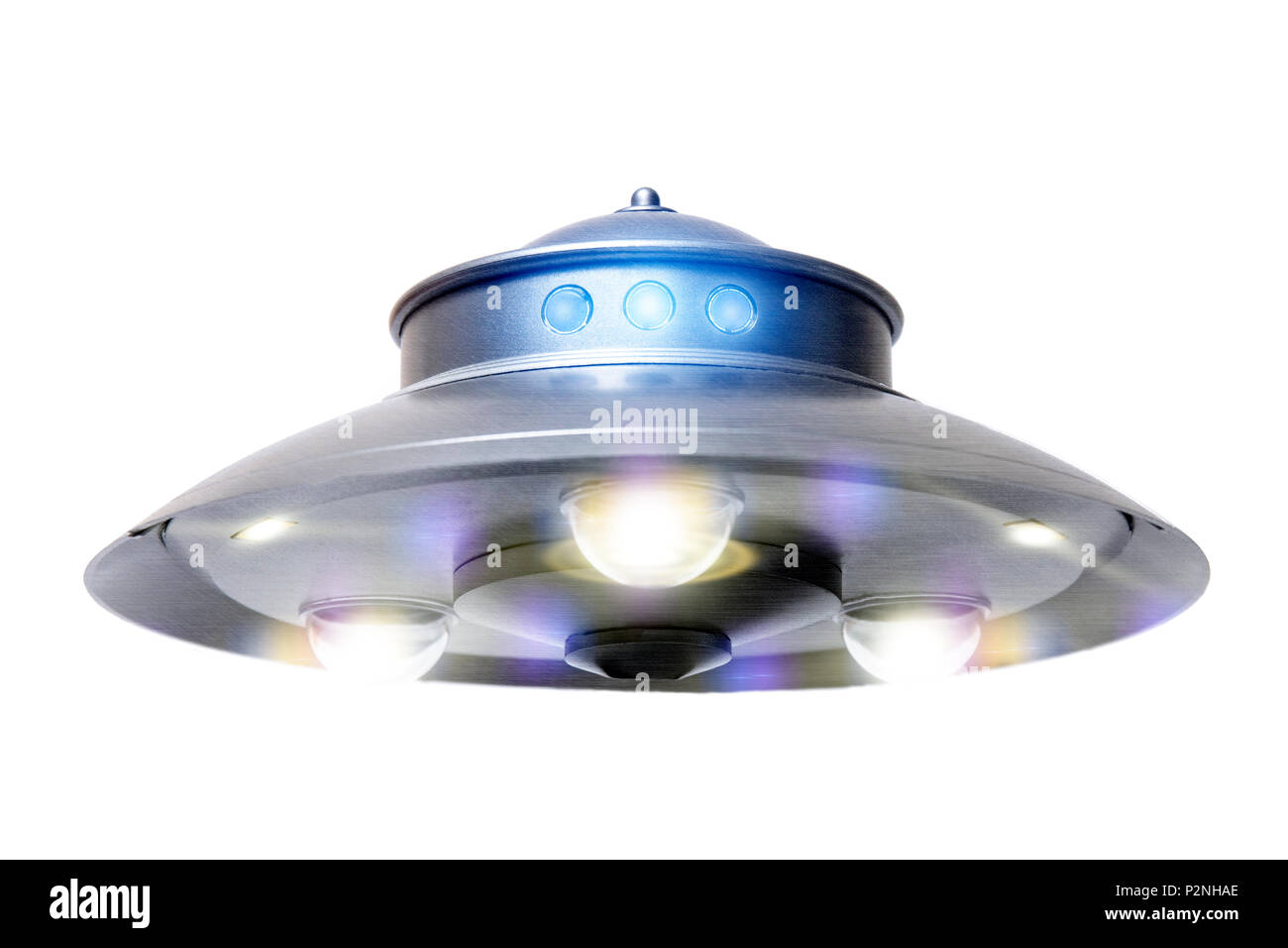 Close view of the classic dome ufo saucer. Stock Photo