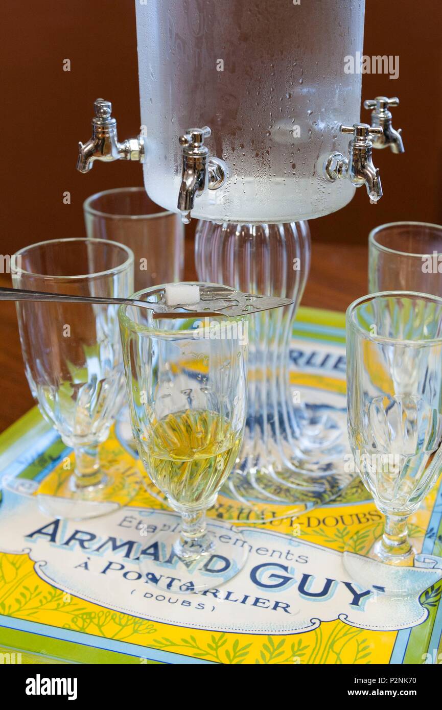 France, Doubs, Pontarlier, Distillerie Guy, absinthe Stock Photo