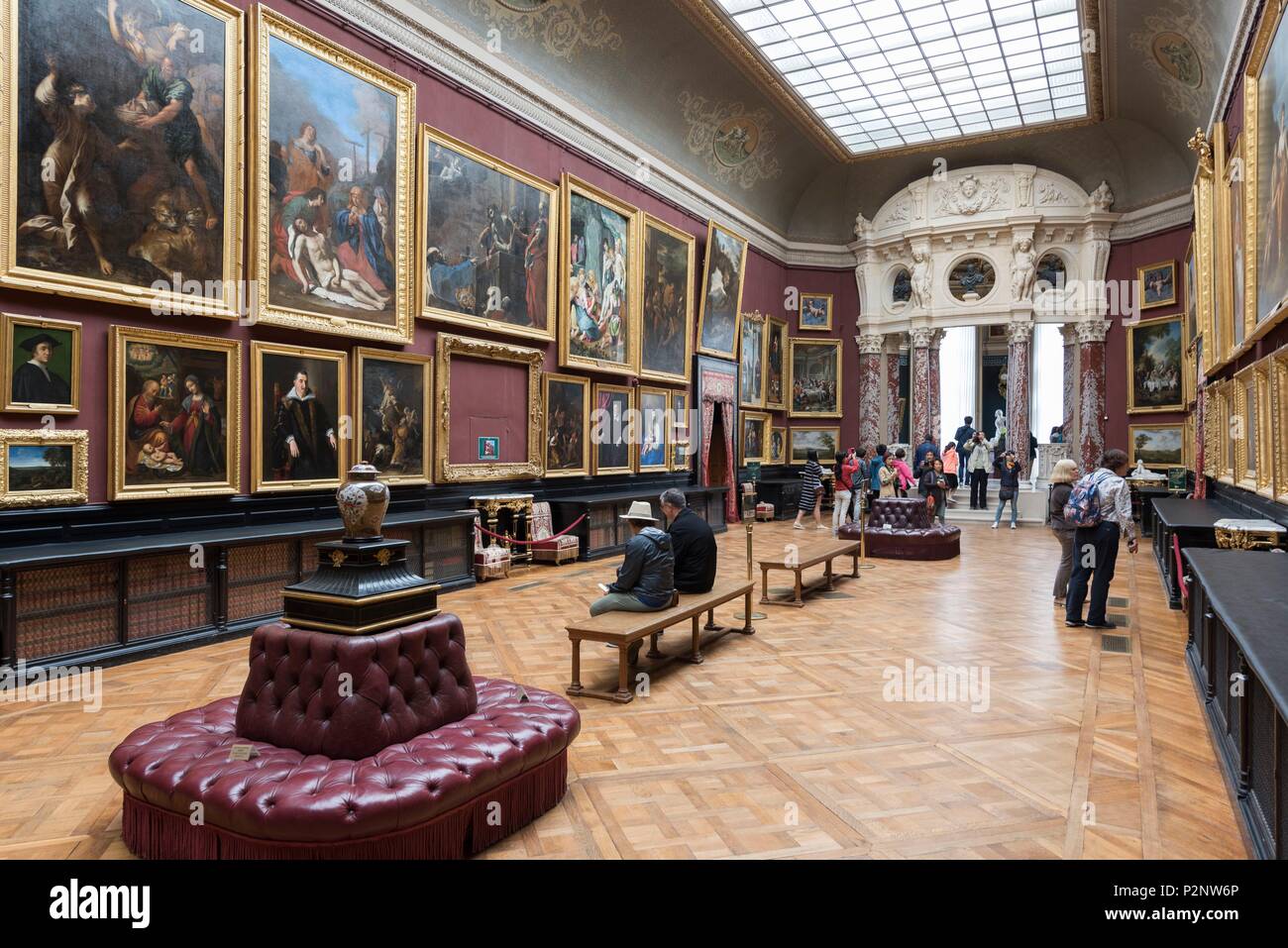 France, Oise, Chantilly, Domaine de Chantilly, Conde museum, painting gallery Stock Photo