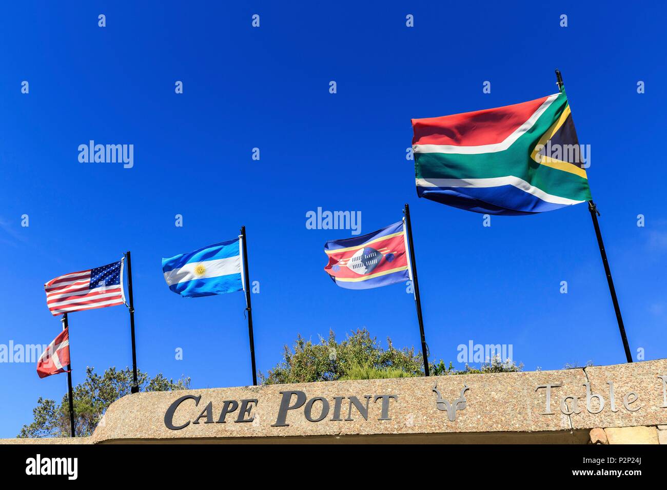 South Africa, Western Cape, Flags of South African Provinces at Cape of