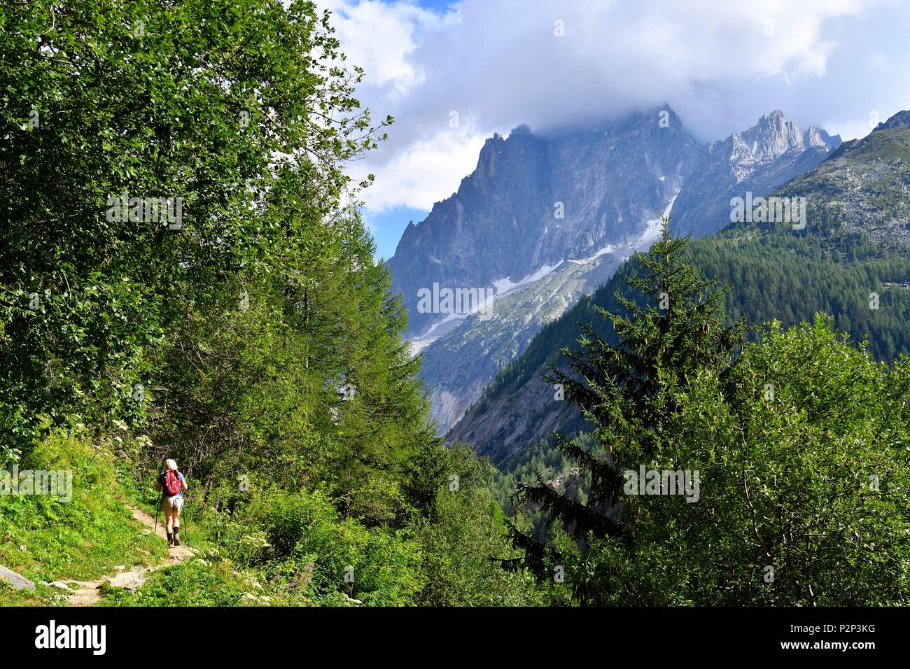 France, Haute Savoie, Chamonix Mont Blanc, Le Chapeau hike Stock Photo -  Alamy