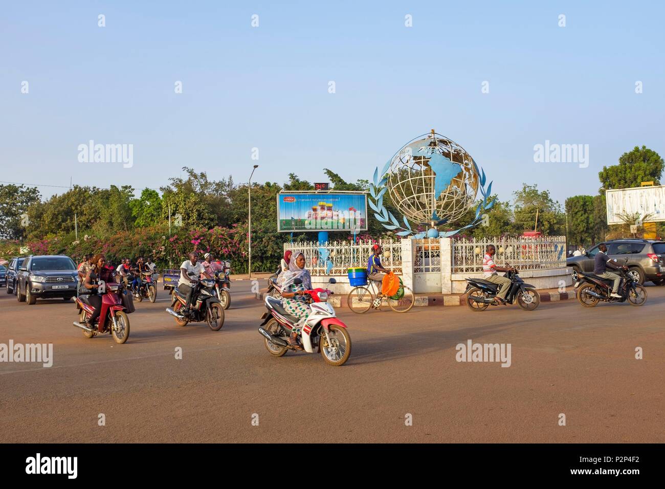 Burkina Faso, Centre region, Ouagadougou, downtown, United Nations Roundabout Stock Photo