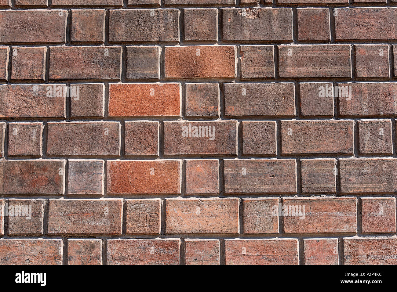 Background from a deep red brickwall Stock Photo