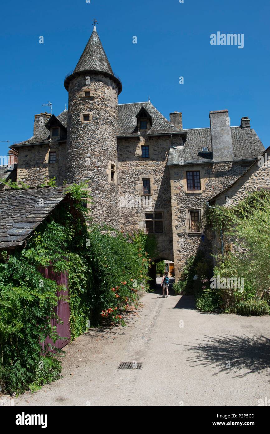 France, Aveyron, Sainte Eulalie d'Olt, labelled Les Plus Beaux Villages