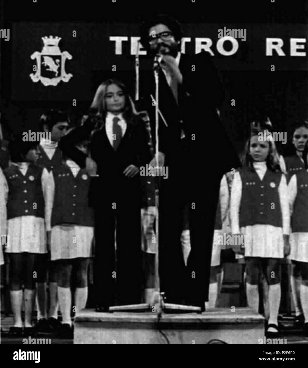 . singer Herbert Pagani with Cinzia De Carolis, concert for Unicef