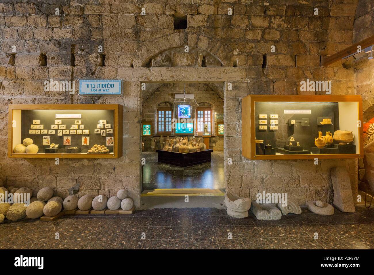 Israel, Nahsholim, the Hamizgaga Museum located in the heart of the Nahsholim kibbutz in the Hof Hacarmel area, museum of archeology, history and glass installed in a former bottle factory Stock Photo