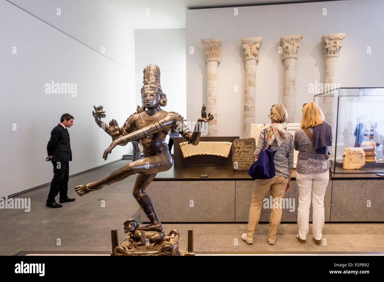 United Arab Emirates, Abu Dhabi, Saadiyat island, the Louvre Abu Dhabi is the first universal museum in the Arab world designed and built by French architect Jean Nouvel, dancing Shiva (South India, 10th century) Stock Photo