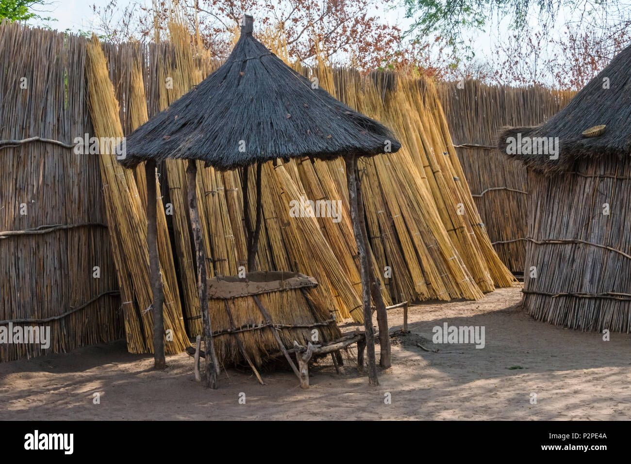 Traditional house, Kwando Traditional Village, Zambezi Region, Namibia