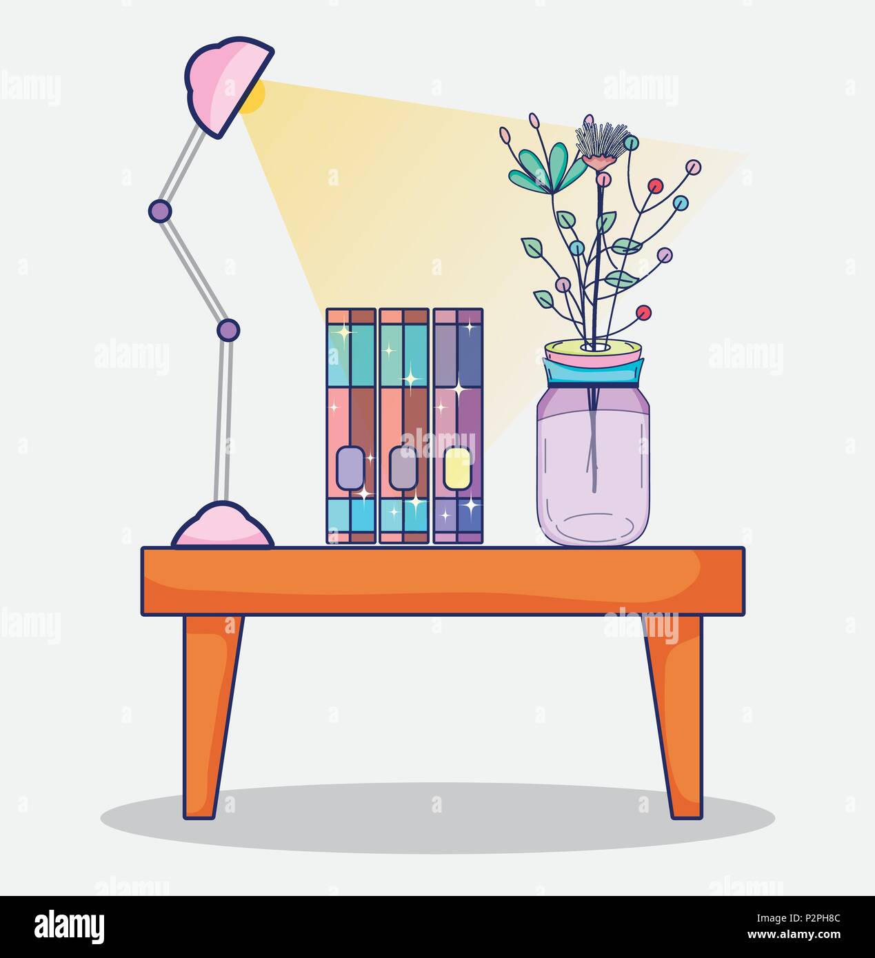 Study room interior Stock Vector Image & Art - Alamy