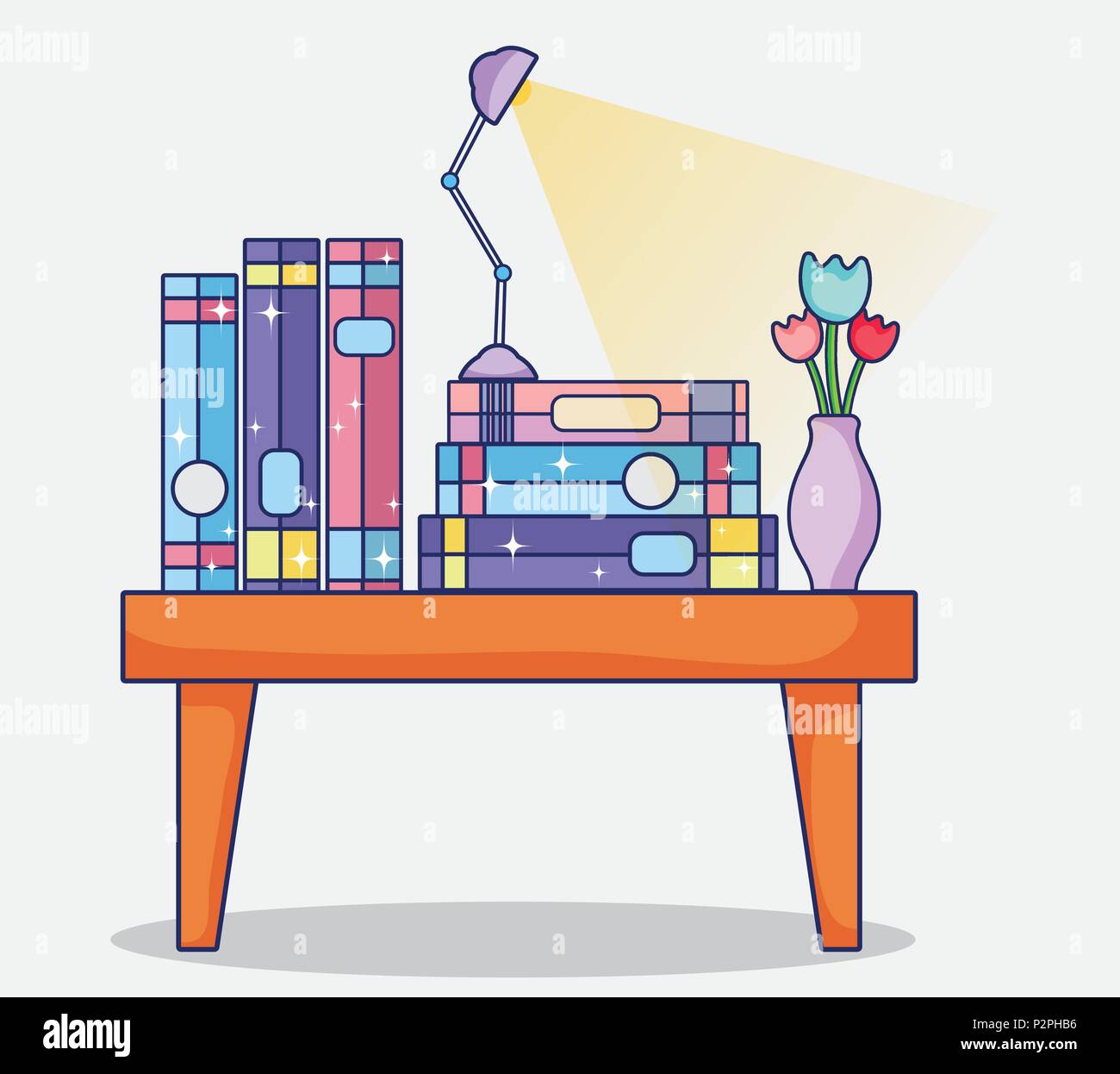 Study room interior Stock Vector Image & Art - Alamy