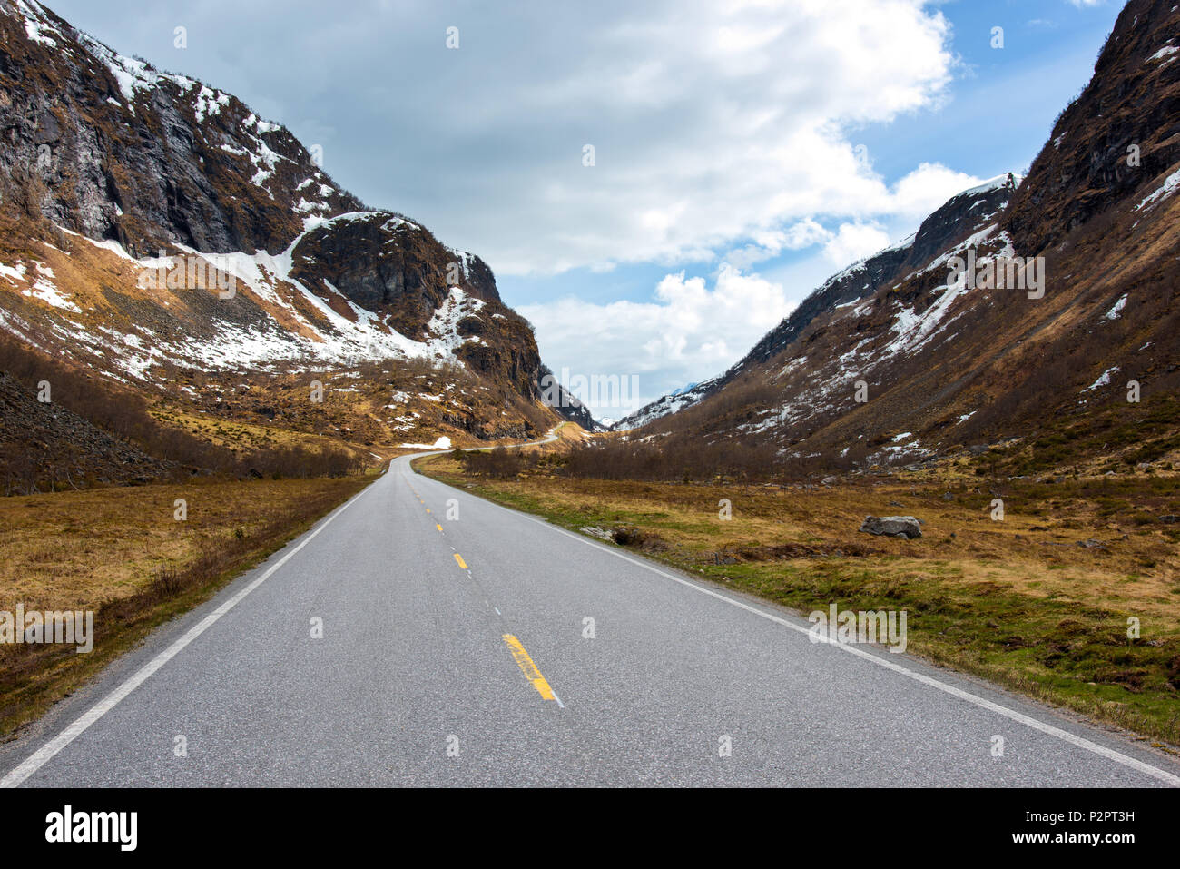 Road, Passroad, Mountains, Geiranger, Romsdal, Norway, Europe Stock Photo