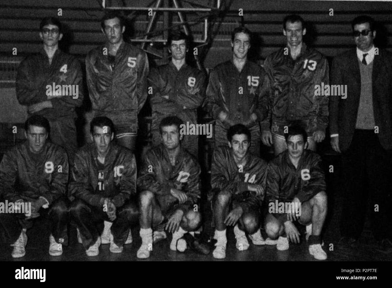A view of 1974-75 squad of Stella Azzurra Roma, an Italian basketball team  from Rome . 1974. Unknown 85 Stella Azzurra 1974 Stock Photo - Alamy
