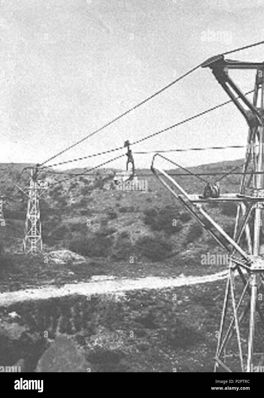 . Italiano: The Massawa-Asmara Tramway - Simple towers . between 1937 and 1941. Unknown 86 The Massawa-Asmara Tramway - Simple towers Stock Photo