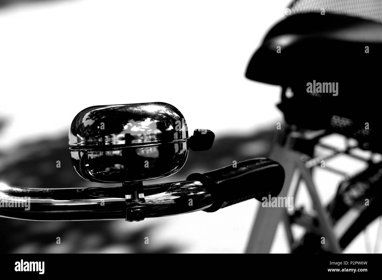 Bicycle bell. Part of the bicycle Stock Photo