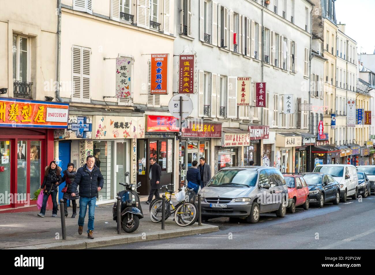 France, Paris, Rue de Belleville, the Chinatown of Belleville Stock Photo -  Alamy
