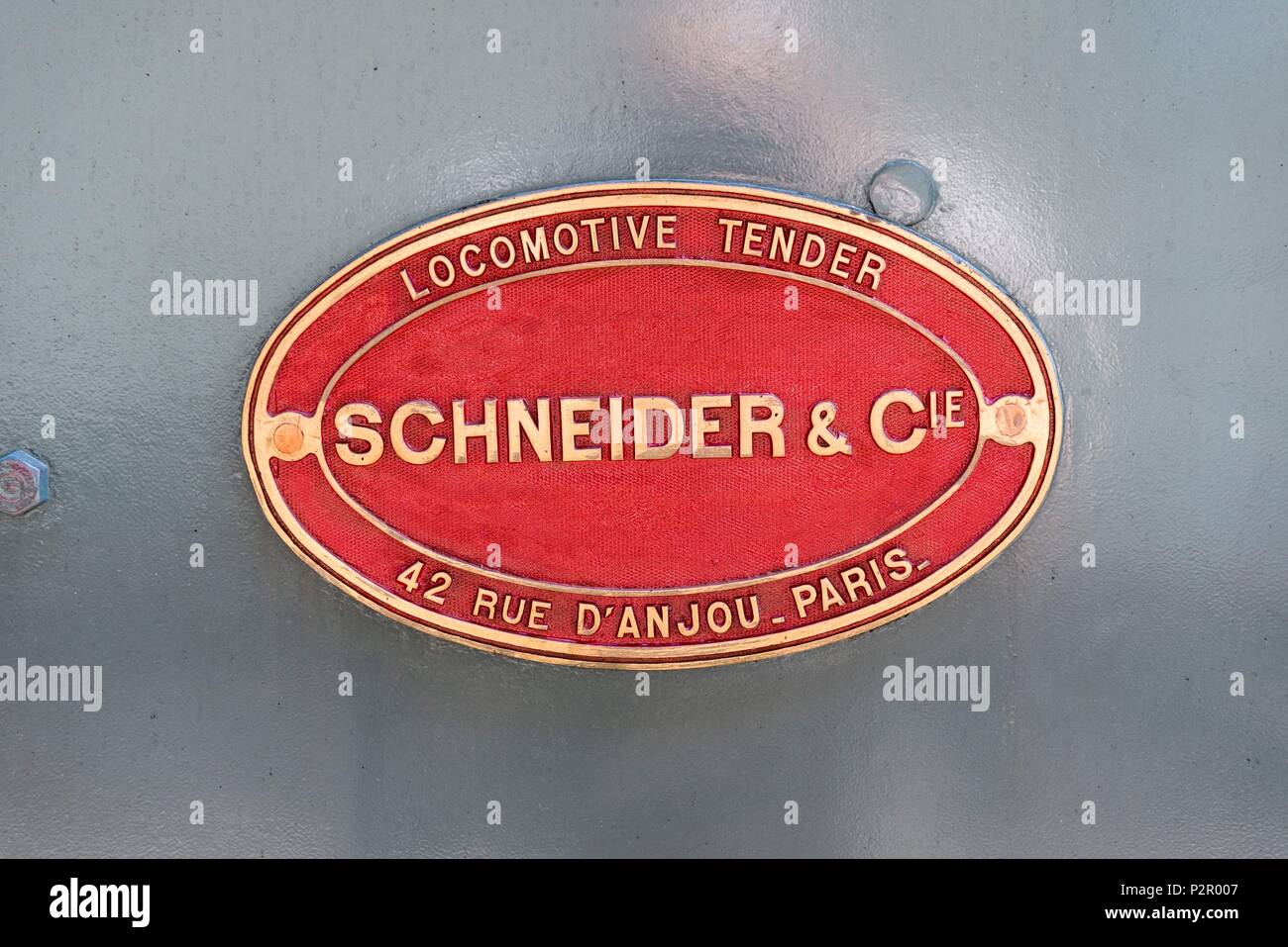 France Lot 46 Martel Railway From Upper Quercy Area Le Truffadou Plate Of The Locomotive Stock Photo Alamy