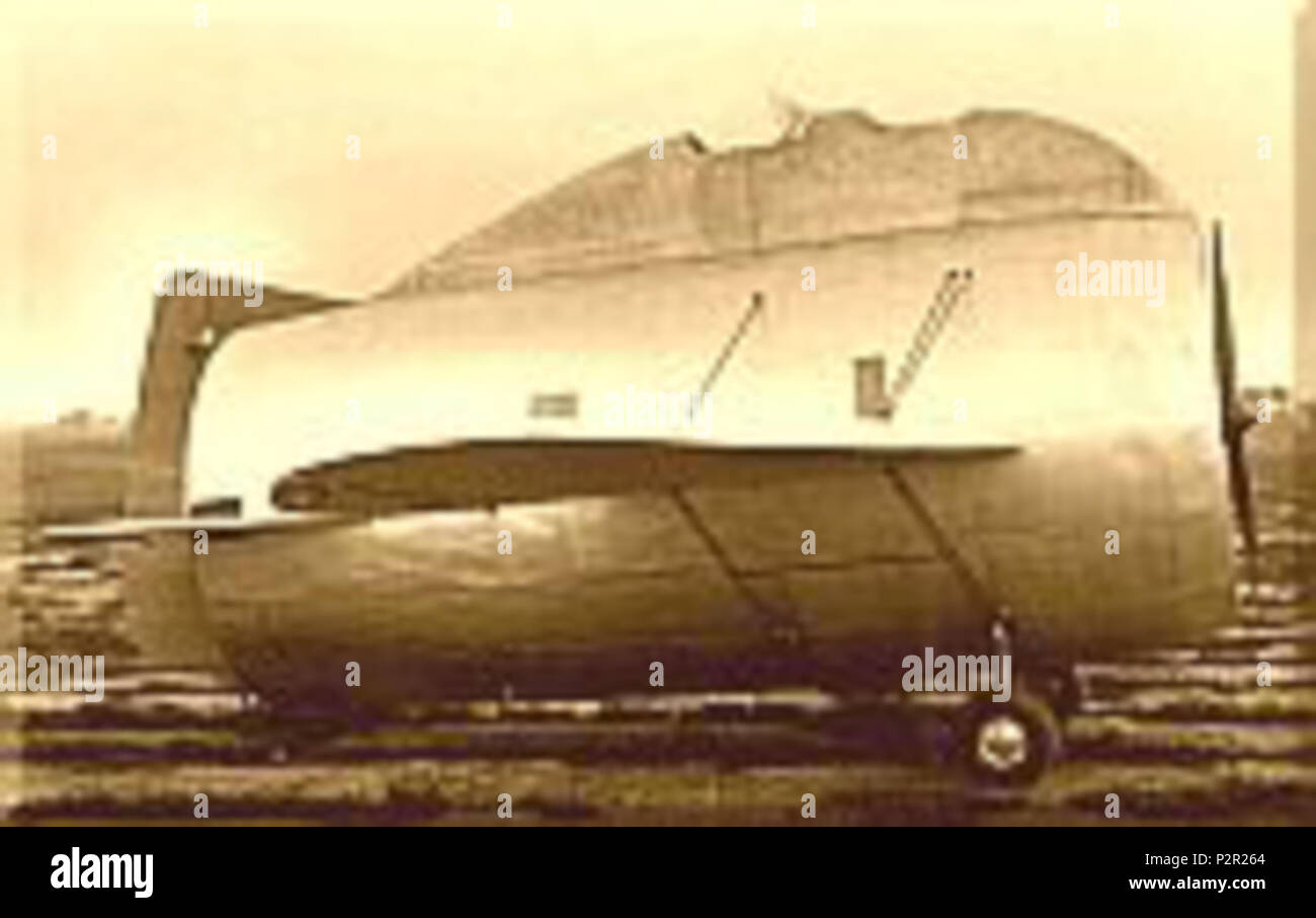 . English Italian StipaCaproni experimental ductedfan aircraft
