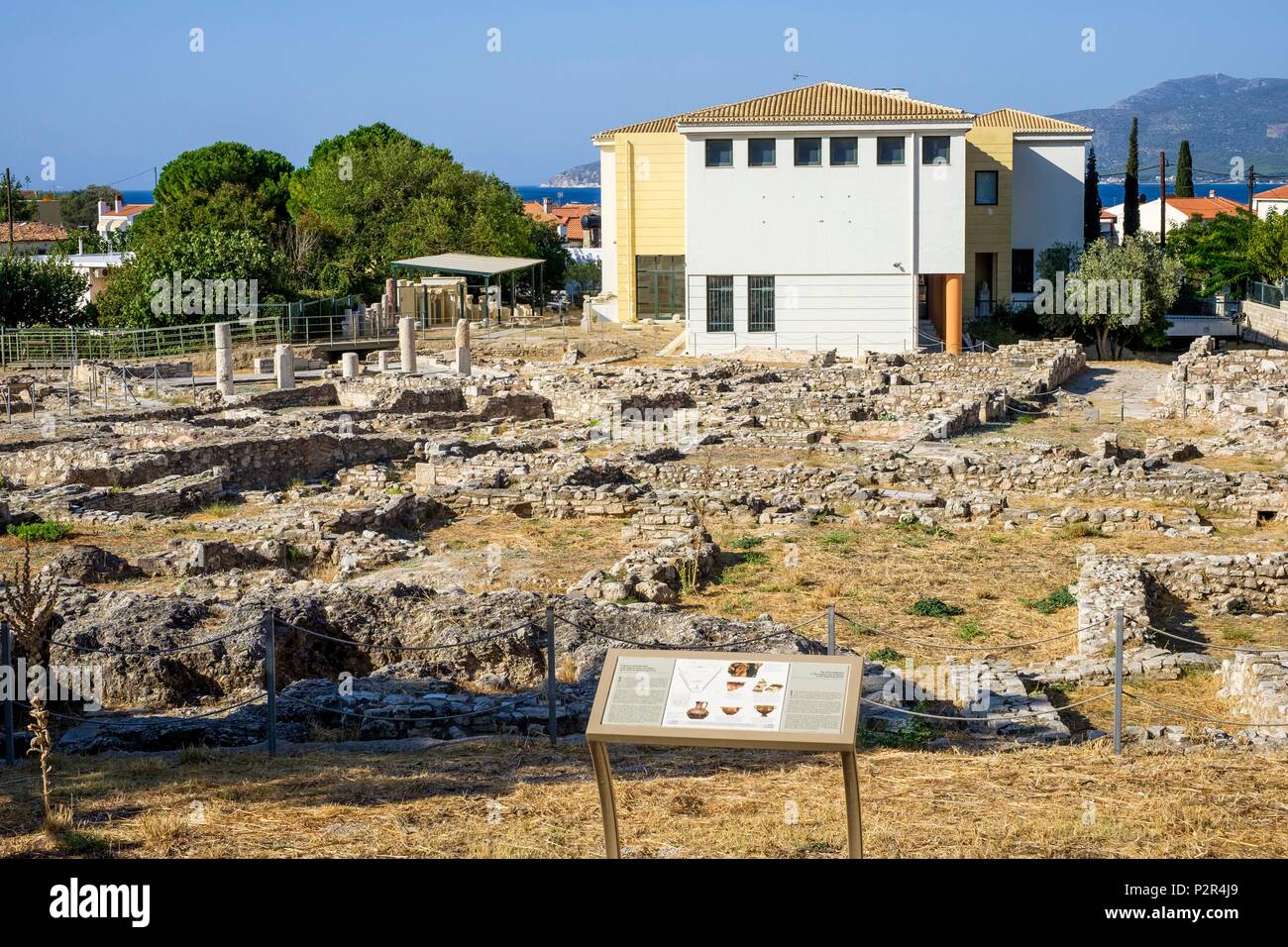 Greece, Samos island, Pythagoreion built on the remains of a former ...
