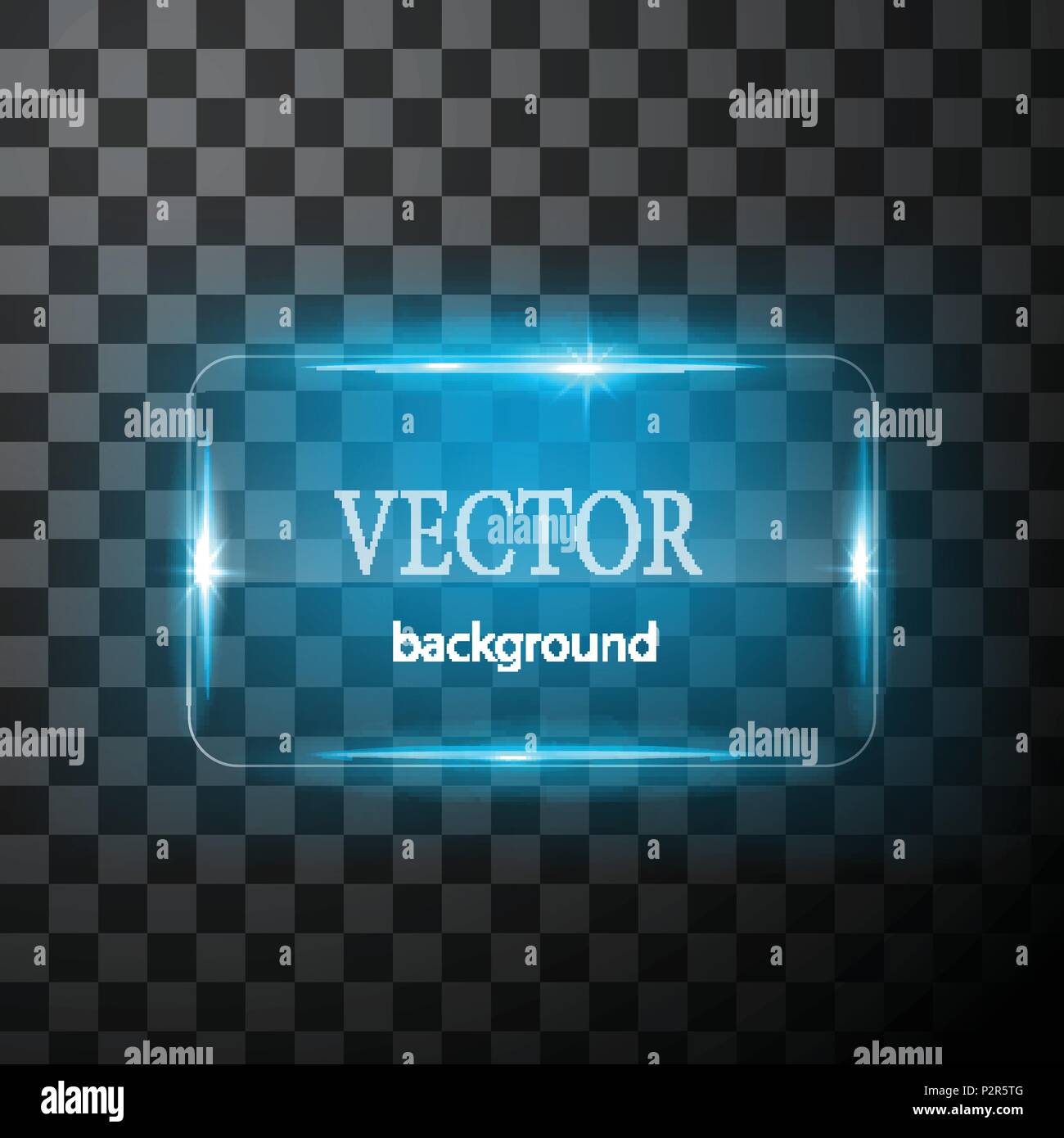 Glass vector button plane. Easy editable background Stock Vector