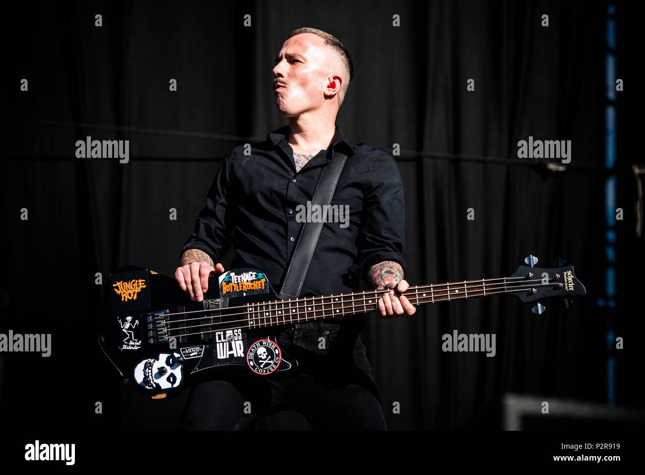 Florence, Italy. 15th Jun, 2018. The Danish heavy metal band Volbeat