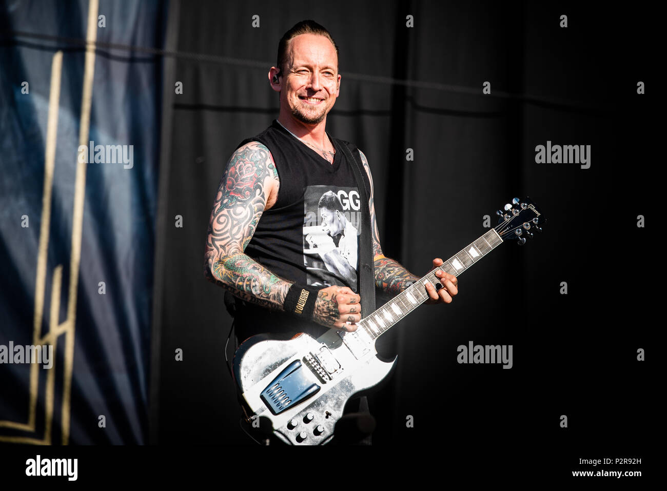 Florence, Italy. 15th Jun, 2018. The Danish heavy metal band Volbeat