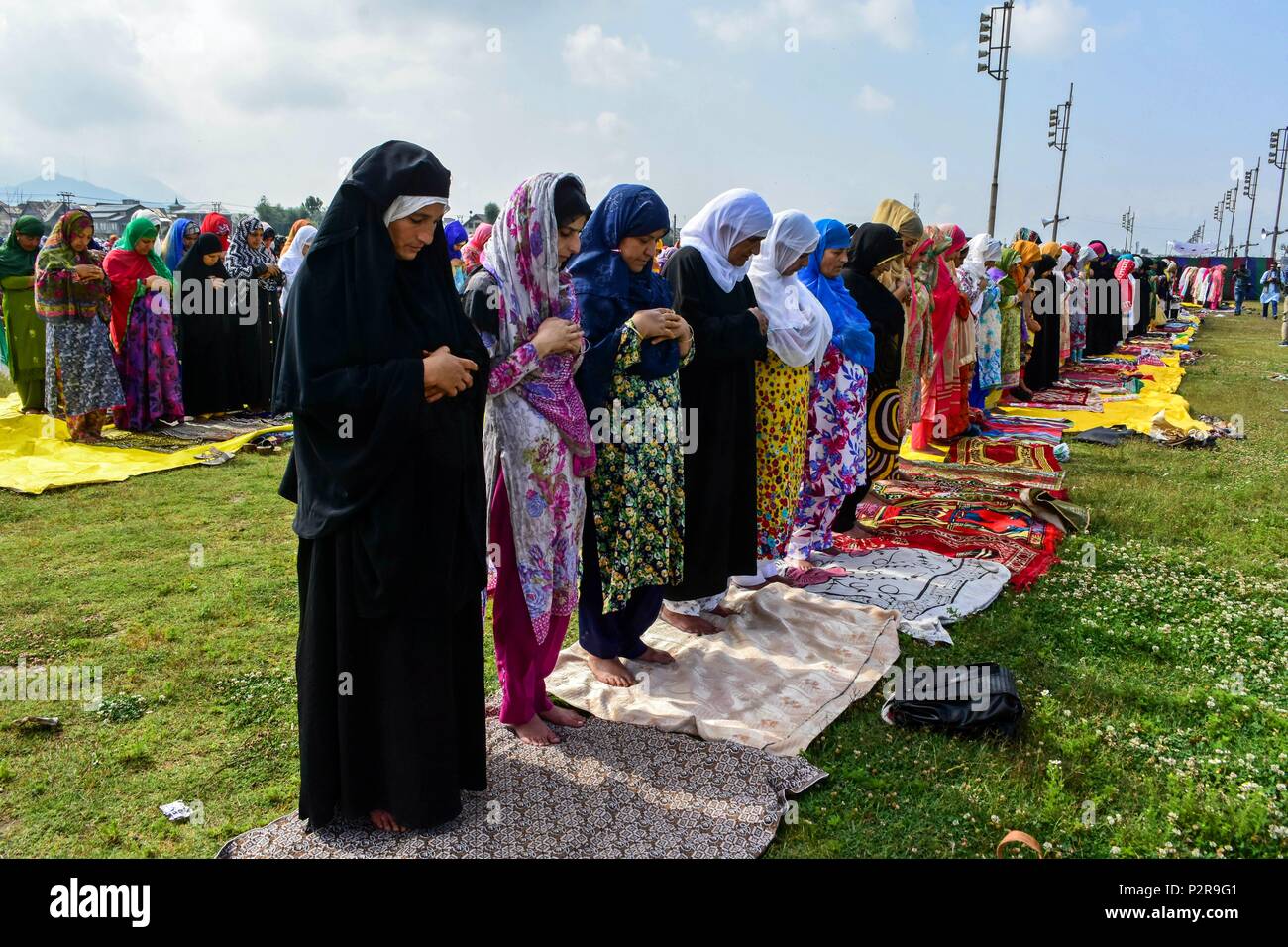 June 16 2018 Srinagar Jk India Kashmiri Muslim Women Offer Prayers During Eid Al Fitr In Srinagar Indian Administered Kashmir June 16 2018 Srinagar Jk India Kashmiri Muslim Women Offer Prayers During Eid Al Fitr In Srinagar Indian Administered Kashmir
