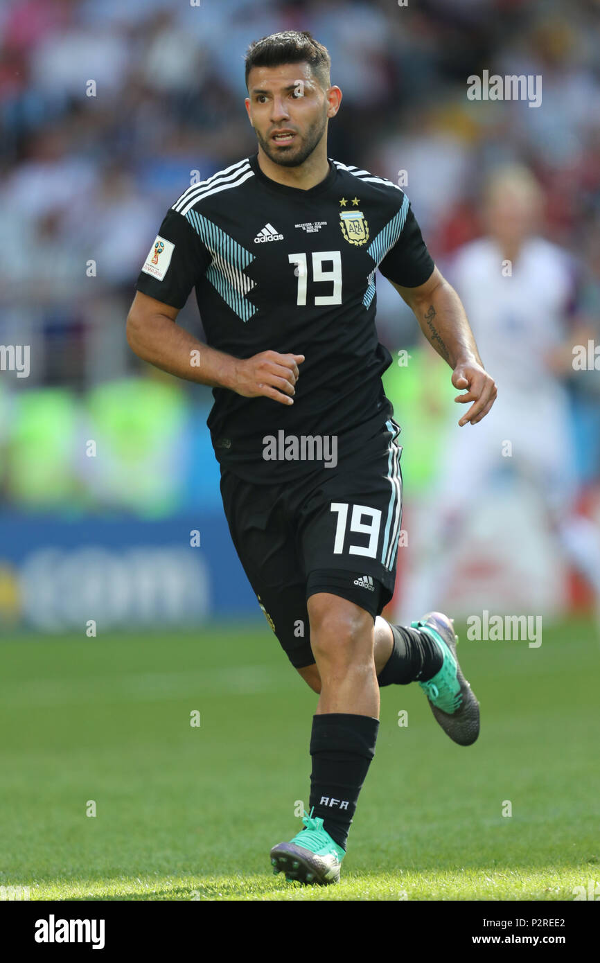 Sergio Aguero ARGENTINA ARGENTINA V ICELAND, 2018 FIFA WORLD CUP RUSSIA 16 June 2018 GBC8140 Argentina v Iceland 2018 FIFA World Cup Russia Spartak Stadium Moscow STRICTLY EDITORIAL USE ONLY. If The Player/Players Depicted In This Image Is/Are Playing For An English Club Or The England National Team. Then This Image May Only Be Used For Editorial Purposes. No Commercial Use. The Following Usages Are Also Restricted EVEN IF IN AN EDITORIAL CONTEXT: Use in conjuction with, or part of, any unauthorized audio, video, data, fixture lists, club/league logos, Betting, Games or any Stock Photo