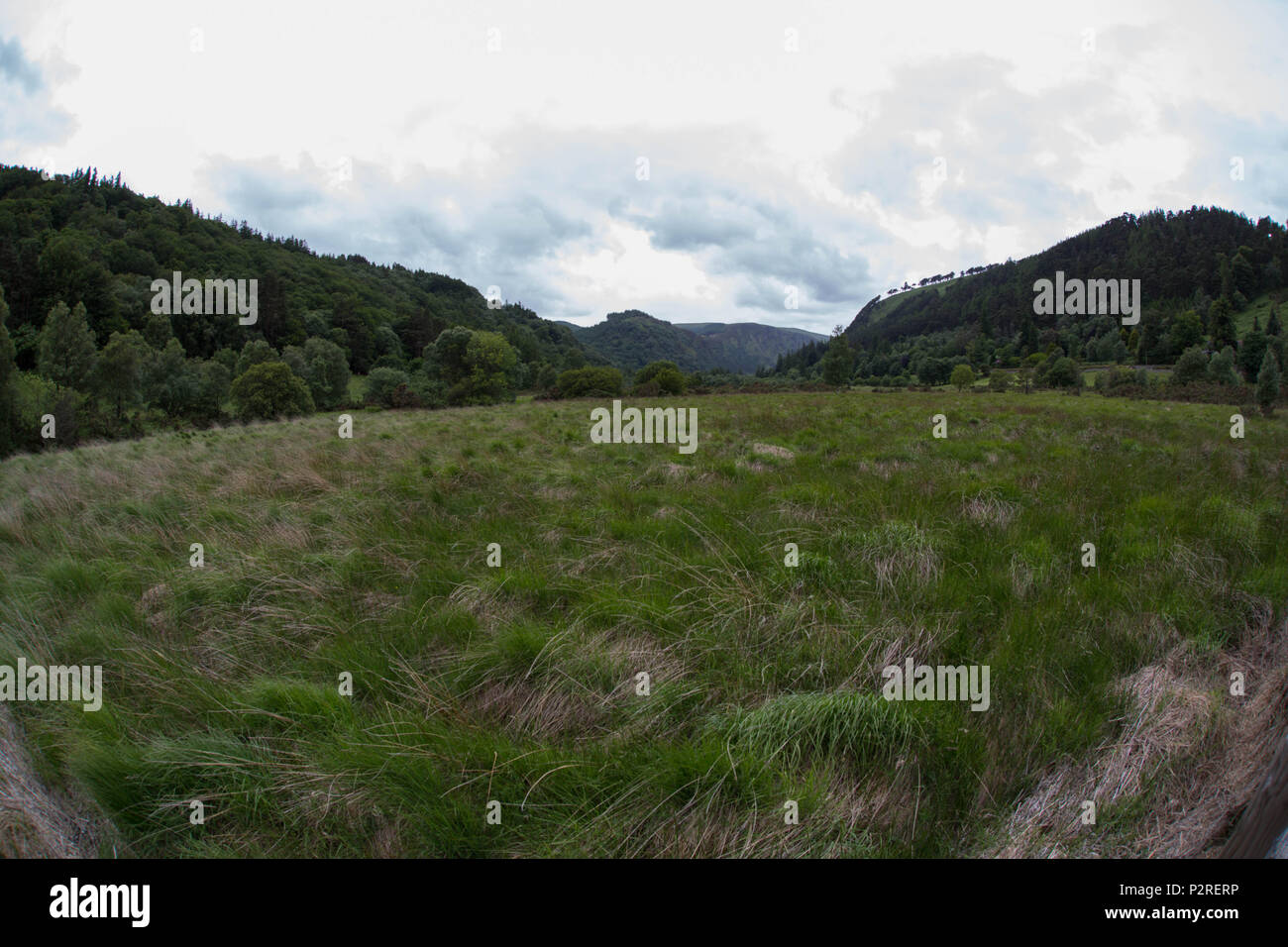 June 15, 2018 - Wicklow, Ireland - View of Glendalough Park in Wicklow, Ireland. The site housed a religious complex, built in the 8th century, which was attacked and destroyed by the Vikings and British. (Credit Image: © Paulo Lopes via ZUMA Wire) Stock Photo