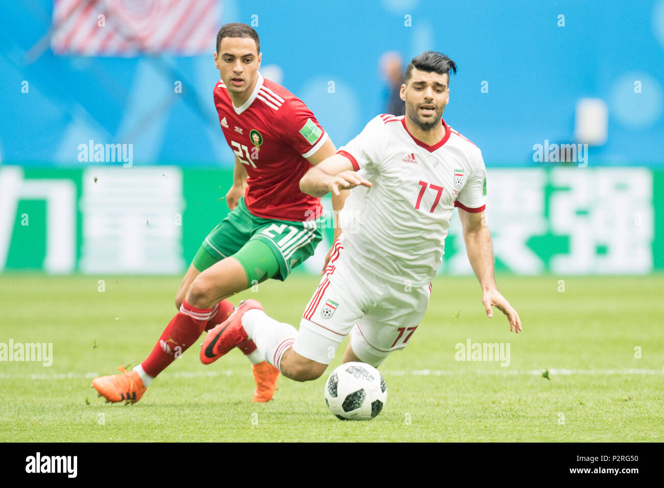 Sofyan Amrabat Left Mar Versus Mehdi Taremi Irn Action Duels
